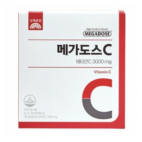 메가도스3000 - 고려은단 메가도스C 비타민C 3000 3g x 100포, 180정, 300g, 1개