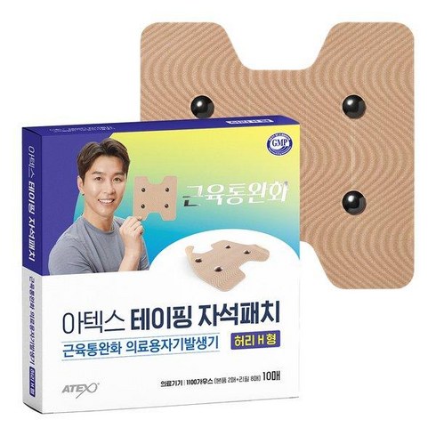 아텍스 아텍스 테이핑 자석패치 허리 H형 10매(본품 2매+리필 8매), 단일옵션