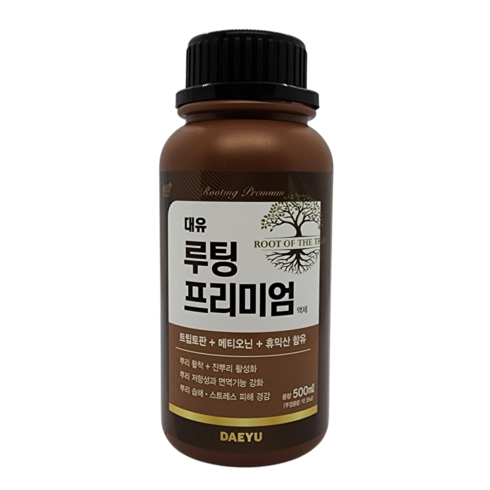 뿌리발근제 - 뿌리발근제 대유 루팅프리미엄 500ml 발근 촉진제 삽목 휴믹산 고추 다육이, 1. 루팅프리미엄 500ml, 1개