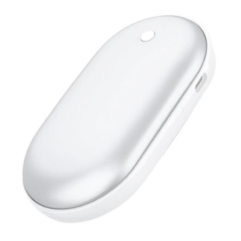 2023년 가성비 최고 스미다 손난로 보조배터리 - DZEROQ 디제로큐 USB 충전식 손난로 보조배터리 6600mAh, 메탈실버