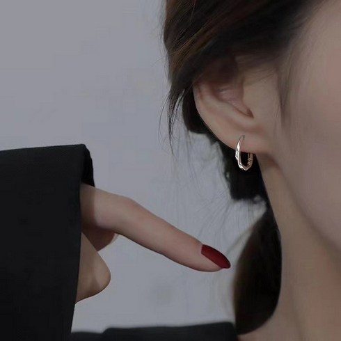 셀루앙드 꼬임 원터치 미니 링 귀걸이