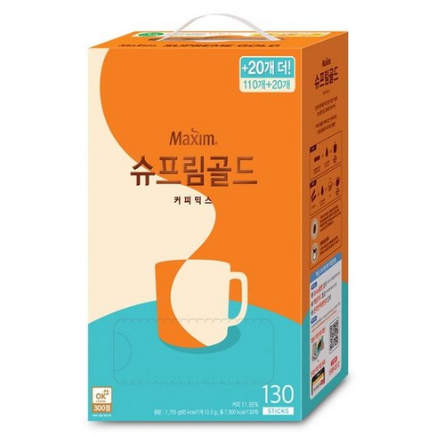 맥심 슈프림골드 커피믹스 130T, 13.5g, 130개입, 1개