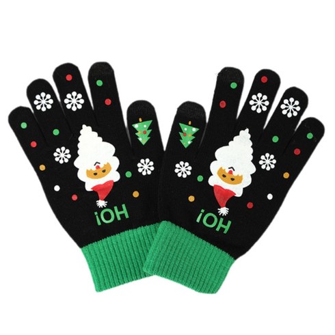 2023년 가성비 최고 산타장갑 - 플라시 두꺼운 따뜻한 장갑 겨울 산타 클로즈 아크릴러브를 어린이용 장갑