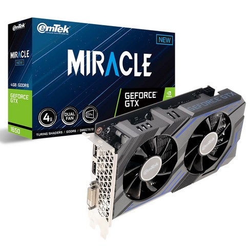 이엠텍 지포스 GTX 1650 MIRACLE NEW D6 4GB