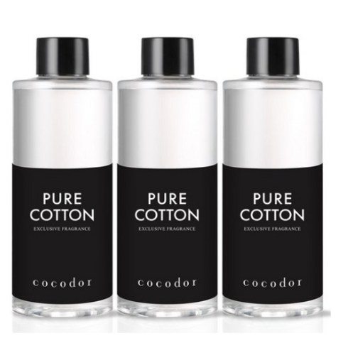 코코도르 디퓨저 리필액, 퓨어코튼, 200ml, 3개