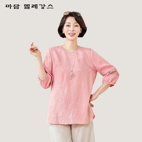 크리즈 인견 블라우스 - 마담엘레강스 마담엘레강스 레이스 크리즈인견 블라우스 K242BL14