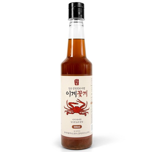 2023년 가성비 최고 극한직업꽃게액젓 - 시장쏙 프리미엄 국산 이게 꽃게 액젓, 1개, 500ml