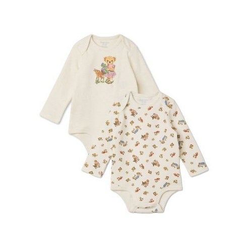 POLO RALPH LAUREN CHILDREN [30%추가적립]베이비 폴로 베어 여아 2PCS 바디수트 세트 - 아이보리