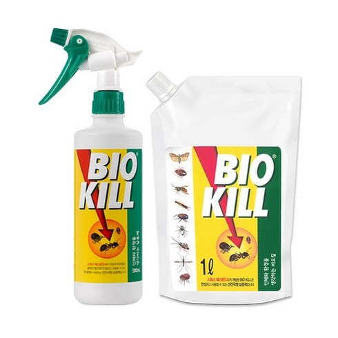 동성제약 비오킬(BIOKILL) 스프레이 500ml + 리필 1L, 06/비오킬 1L+500ml