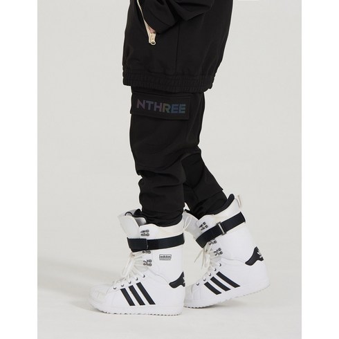 엔쓰리 - NNN - 3L Basic Cargo Jogger - PANTS - 블랙 (오로라 나염)