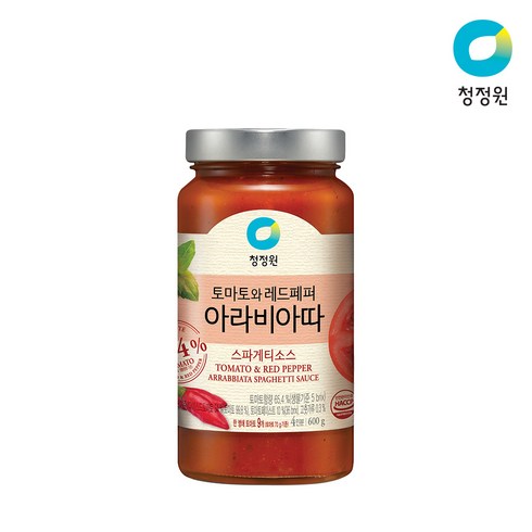 청정원 아라비아따 스파게티 소스, 12개, 600g