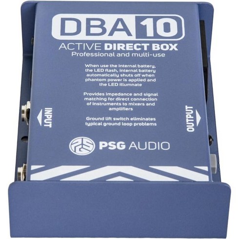 DBA10 Professional High Performance Active DIBox Unit Hum Elimator 1/4 계측기 다이렉트 박스에서 어테뉴에이터가 된 균형잡