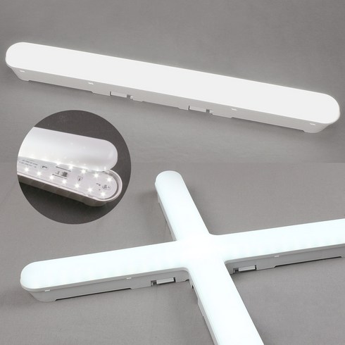 LED 형광등 일자등 십자등 국산 지니 트윈 / 라이팅루, 07.히포 십자등 LED 55W, 1개