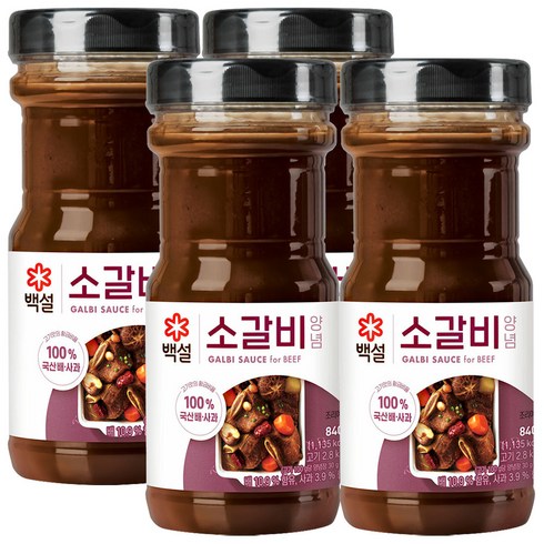 백설 소갈비 양념, 840g, 4개