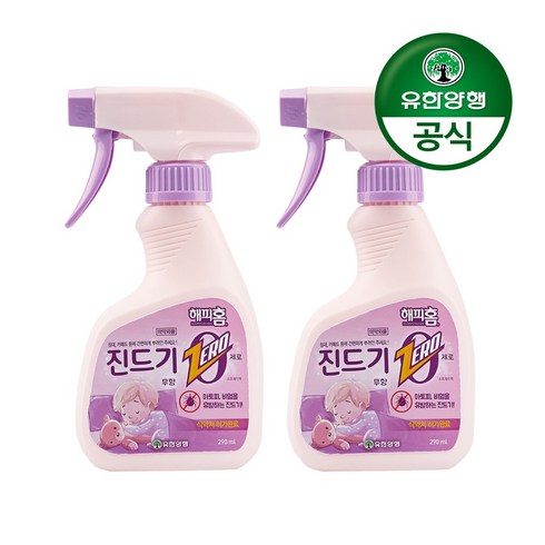 해피홈 진드기 제로 스프레이, 290ml, 2개입