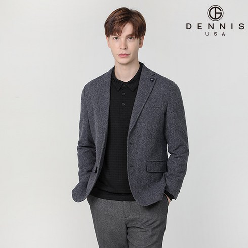 2023년 가성비 최고 남자헤링본자켓 - [DENNIS] 남성)헤링본 자켓_NAIWMJK209, 블랙:95