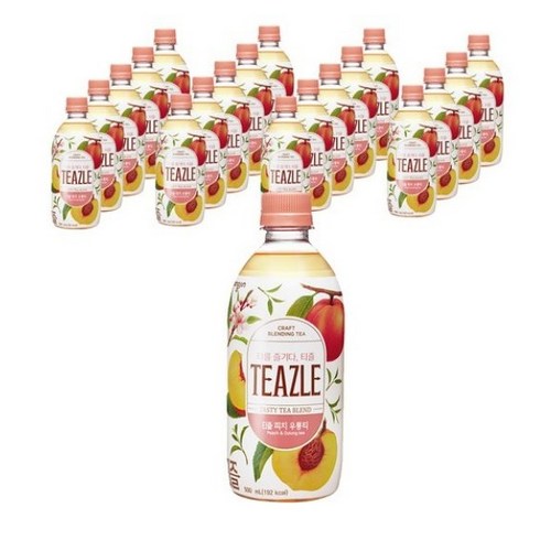 웅진 티즐 피치 우롱티, 500ml, 20개