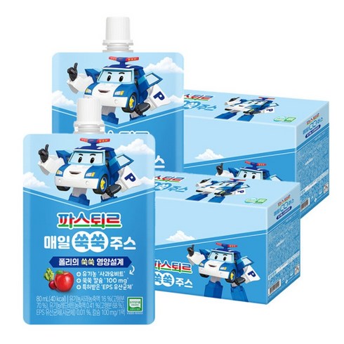 파스퇴르 로보카폴리 매일 쑥쑥 주스 80ml x 20팩