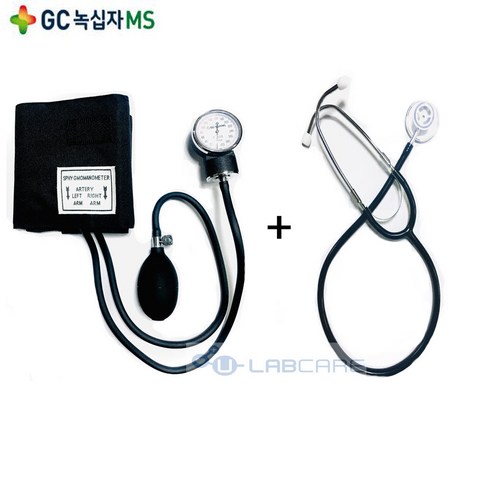 녹십자 전문가용 수동 메타 혈압측정기/아네로이드 혈압계+기계식 양면 청진기, 1개
