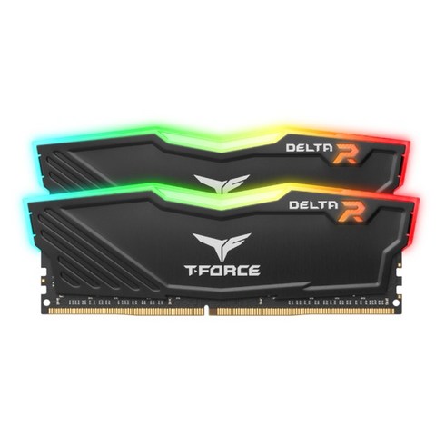 팀그룹 T-Force DDR4 64G PC4-28800 CL18 Delta RGB 블랙 메모리 (32Gx2) 서린씨앤아이, 1개, 선택하세요