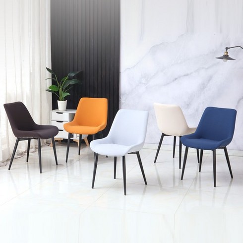 로엠가구 라비오 다이닝 디자인 철재 카페 인테리어 편한 주방 식탁 의자, 라비오체어-옐로우