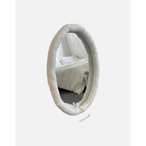 미호미두 White Oval Cushion Mirror