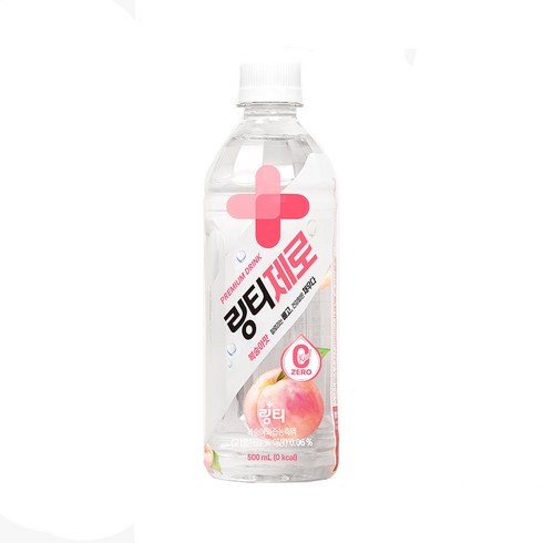 링티 제로 복숭아, 20개, 500ml