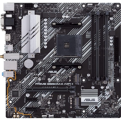 2023년 가성비 최고 b550m박격포 - ASUS Prime B550M-A Wi-Fi II AMD AM4 3세대 Ryzen™ 마이크로 ATX 마더보드 PCIe 4.0 WiFi 6 ECC 메모리 1Gb LAN HDM, mATX_PRIME B650M-A-CSM