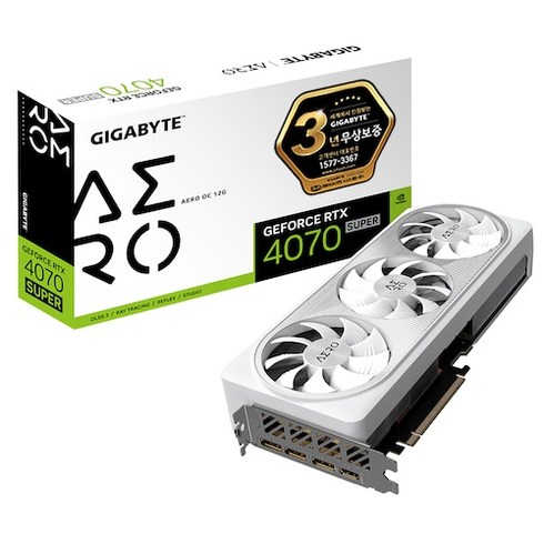 기가바이트4070super - GIGABYTE 지포스 RTX 4070 SUPER AERO OC D6X 12GB 제이씨현