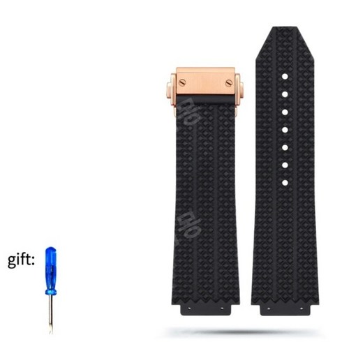 HUBLOT 빅뱅 실리콘 호환용 방수 시계 스트랩 밴드 고무 26x19mm