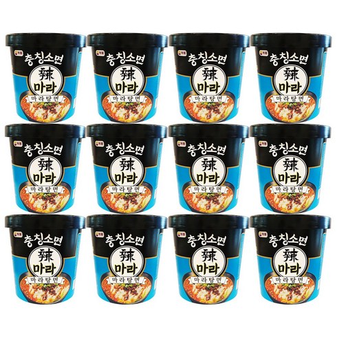 충칭소면 마라 마라탕 컵라면 마라라면 중국라면 135g, 12개