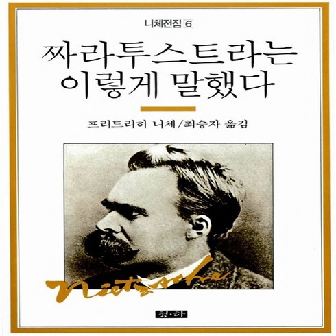 짜라투스트라는이렇게말했다 - 짜라투스트라는 이렇게 말했다, 청하출판사, 프리드리히 니체 저/최승자 역