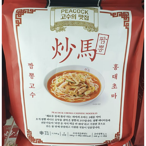 피코크 초마짬뽕 1240g, 1개, 1봉지 당 2개입, 180g