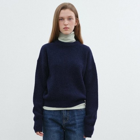 [국내정식매장] 벤시몽 가디건 스토어 [23FW] BASIC KNIT PULLOVER NAVY