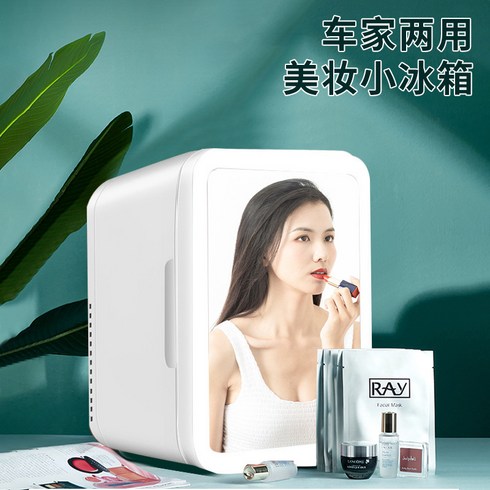 자동차 냉장고 소형 가정용 화장품 스킨 케어 제품 냉장 뷰티 메이크업 미니 냉장고 자동차 냉장 미니 냉장고, 4L 자동차 홈 듀얼 사용