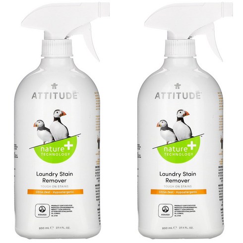 ATTITUDE 애티튜드 시트러스향 빨래 얼룩제거제 800ml 2팩, 2개