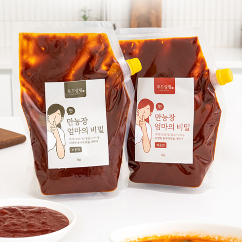 만능양념장 - 푸드살림 쉿 엄마의 비밀 대용량 만능 양념장 보통맛, 1kg, 1개