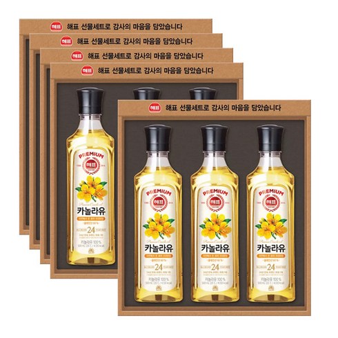 추석 선물세트 사조 고급유 3호 5set 기름 식용유 카놀라유 설날 명절 연말 선물 세트, 1