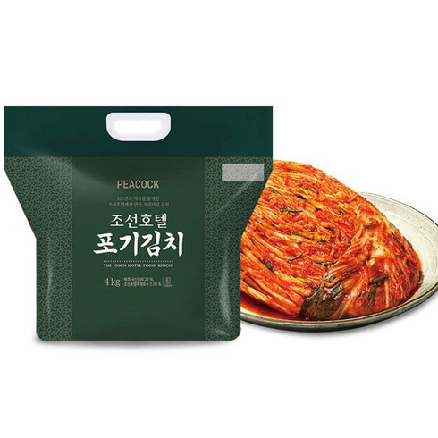 피코크 조선호텔 포기김치 4kg 1팩, 1개, 상세페이지 참조