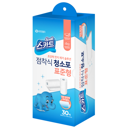 점착식청소포 - 스카트 점착식 청소포 표준형 30매x10개, 1세트