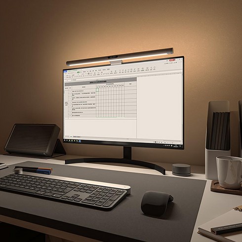트랜지션라이트 - 에크스씨샵 YEELIGHT 컴퓨터 모니터 램프 라이트 스크린 바 25도 각도조절 아이케어 시력보호, 1개, Yeelight 모니터 램프