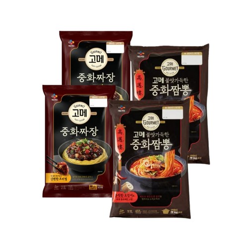 고메짬뽕 - 중화짜장 760g x2 + 중화짬뽕 652g, 2개