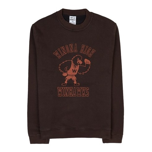 [라벨루쏘] [와일드 동키] 공용 위노나 코튼 맨투맨 FG WINONA LIGHT WASHED BLACK