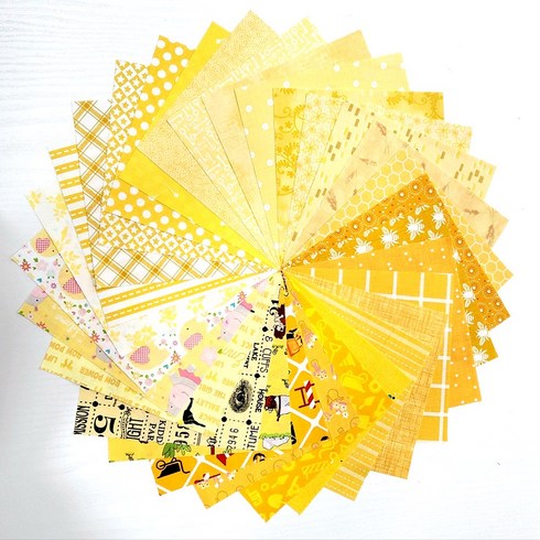 수입퀼트원단 옐로 30종 세트 (15cm X 15cm)