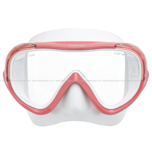 Gull 걸 코코 다이빙 마스크 여성맞춤 프리다이빙 스킨 스노클링 스쿠버다이빙, 캐리비안 블루(화이트실리콘)
