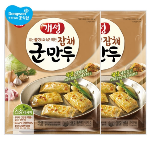 군만두 - 개성 군만두 잡채 600g x 6봉, 6개