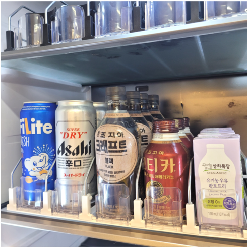 루미에르 냉장고정리 음료수 맥주 캔 정리 디스펜서 트레이, 화이트