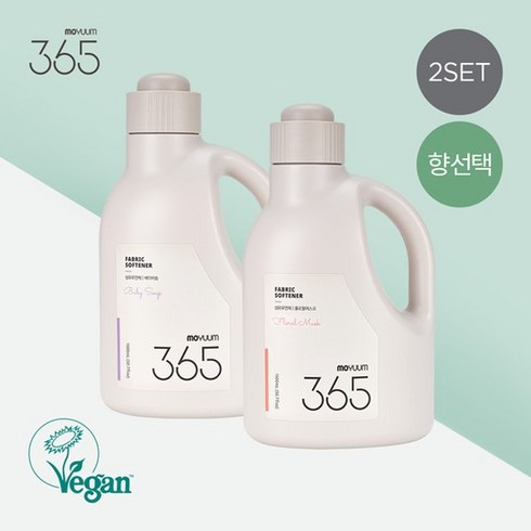 모윰 365 유아 세탁세제 플로럴머스크향 1500ml, 2개