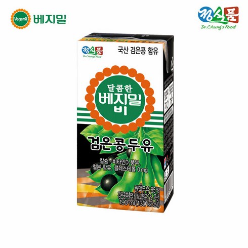 브랜드 없음 달콤한 베지밀B 검은콩, 190ml, 32개