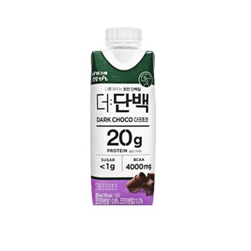 더단백 - 빙그레 더단백 드링크 다크초코, 18개, 250ml